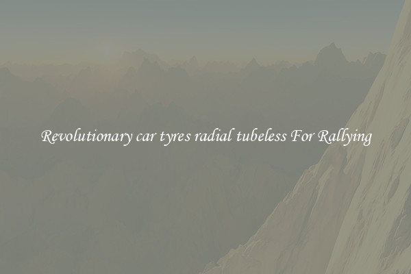 Revolutionary car tyres radial tubeless For Rallying