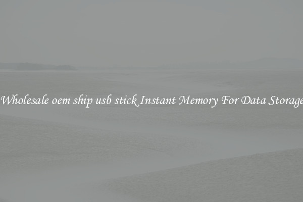 Wholesale oem ship usb stick Instant Memory For Data Storage