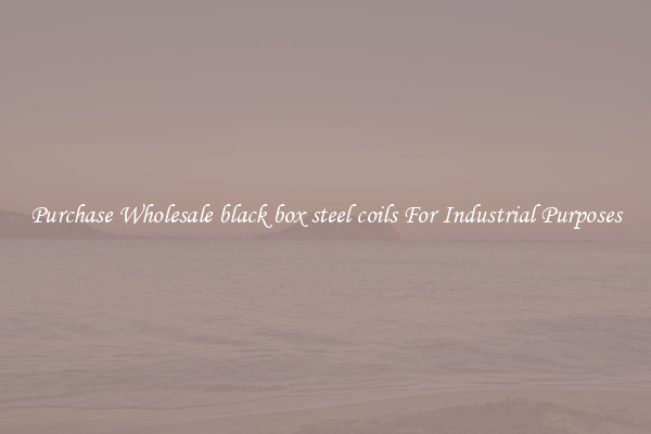 Purchase Wholesale black box steel coils For Industrial Purposes