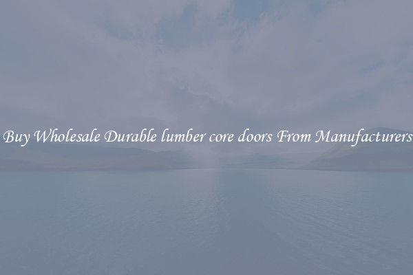 Buy Wholesale Durable lumber core doors From Manufacturers