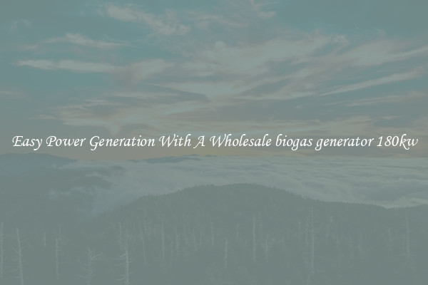 Easy Power Generation With A Wholesale biogas generator 180kw