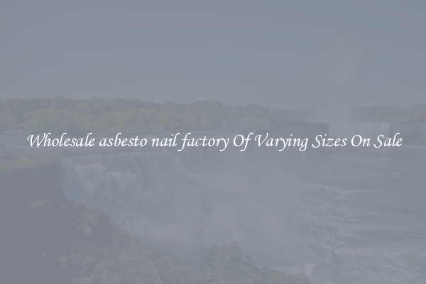 Wholesale asbesto nail factory Of Varying Sizes On Sale