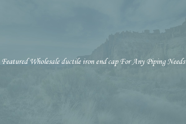 Featured Wholesale ductile iron end cap For Any Piping Needs