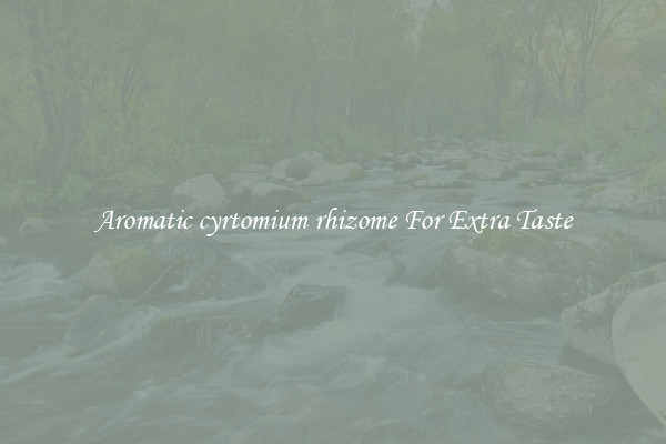 Aromatic cyrtomium rhizome For Extra Taste