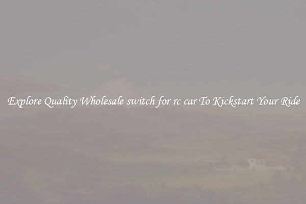 Explore Quality Wholesale switch for rc car To Kickstart Your Ride