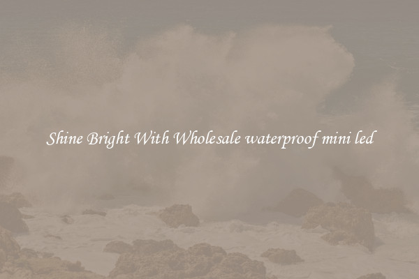 Shine Bright With Wholesale waterproof mini led