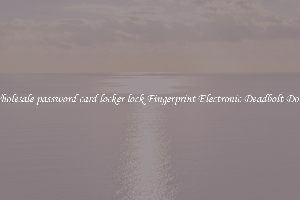 Wholesale password card locker lock Fingerprint Electronic Deadbolt Door 