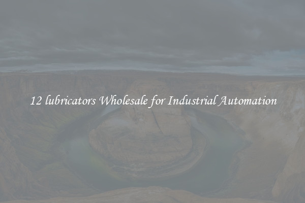  12 lubricators Wholesale for Industrial Automation 