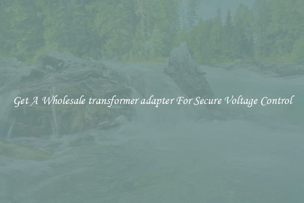 Get A Wholesale transformer adapter For Secure Voltage Control